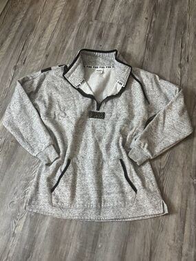 PINK Victoria's Secret gray Quarter-Zip Pullover